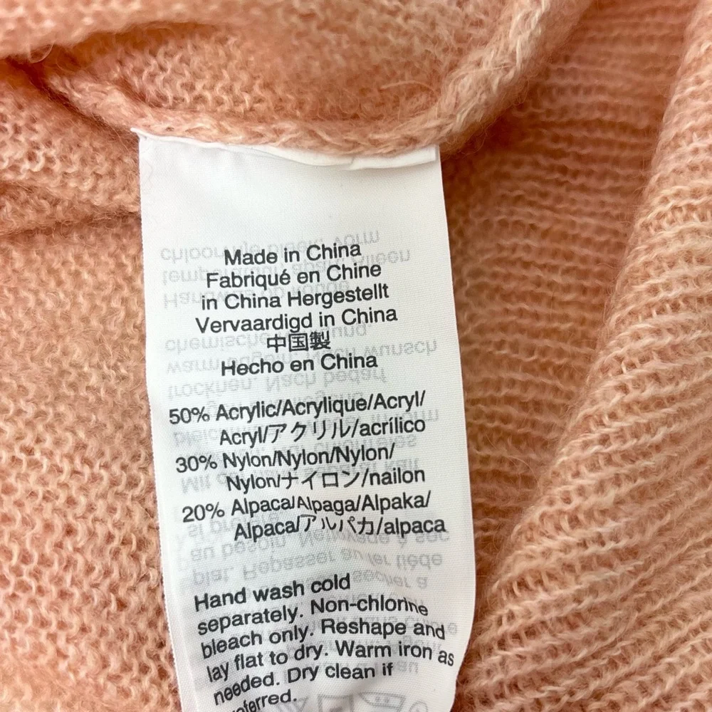 J.Crew MERCANTILE Peach Women's Alpaca Blend Sweater size S‎